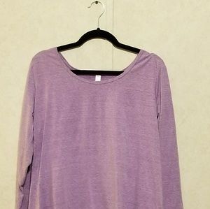 NWT XL LulaRoe Lynnea Shirt-Heathered Purple